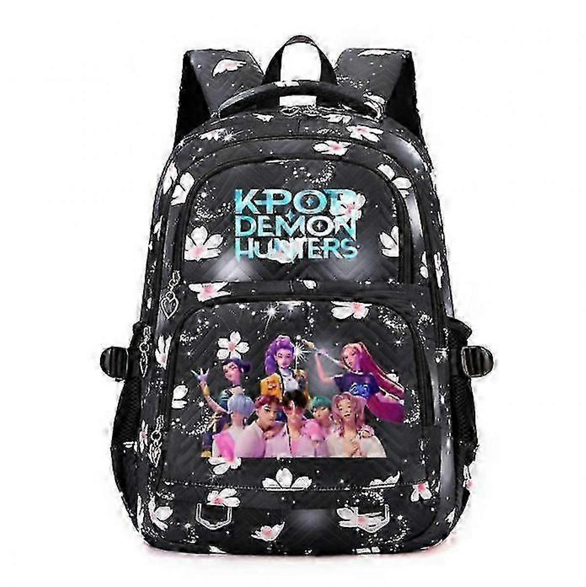 Kpop Demon Hunters Print Backpack Students Schoolbag _e A