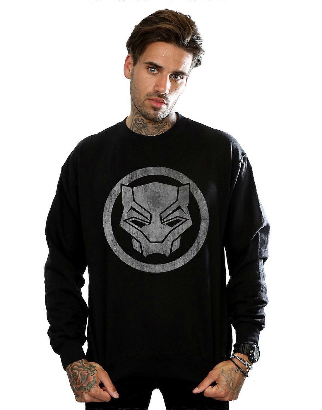 Marvel Men's Black Panther Distressed Icon Sweatshirt