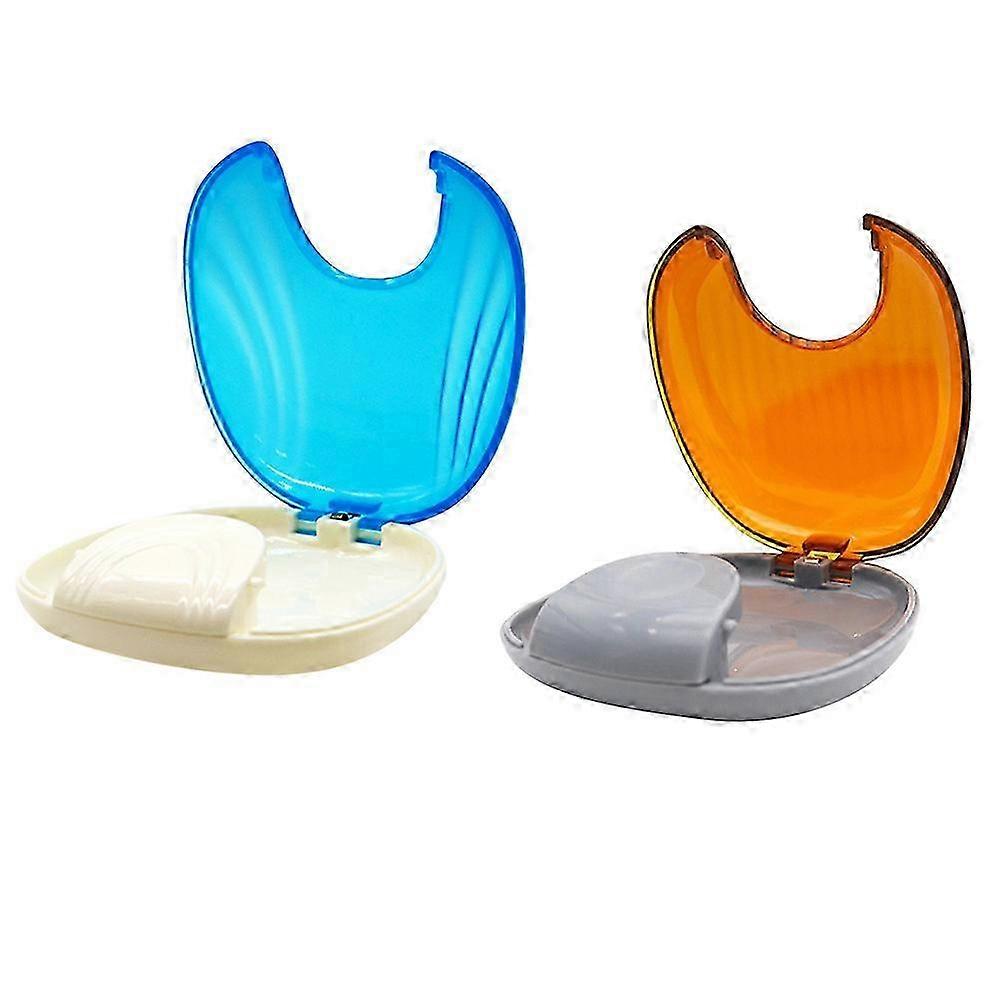 2026 Suitable Dental Braces Storage Box Case Holder for False Teeth Use Transparent Orange
