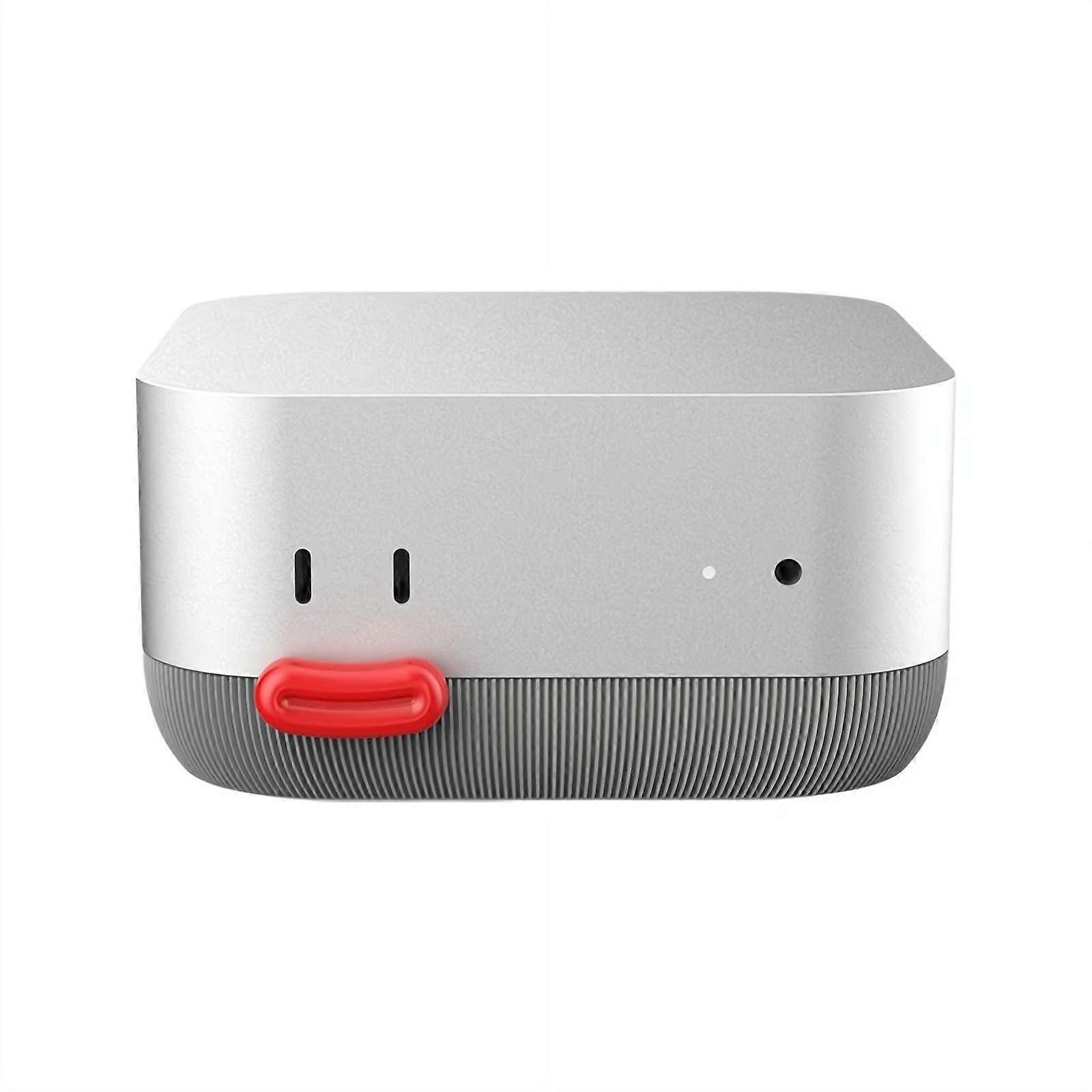 Stand for Mac Mini M4 with Front Power Button and Cooling Base, AntiSlip Desktop Mount Light Gray