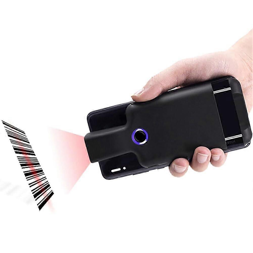 Bluetooth Barcode Scanner 1D 2D QR Wireless Reader with Retractable Back Clip and 3000mAh Battery