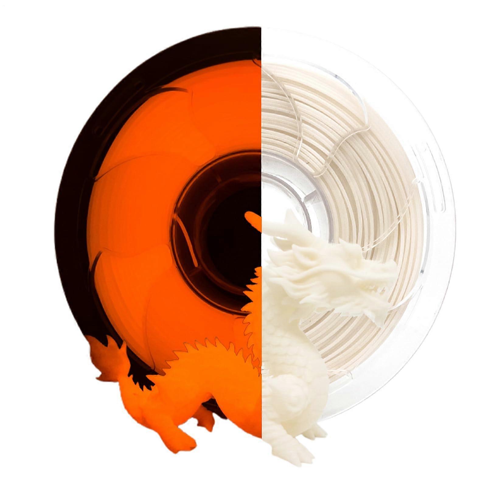 Glow in the Dark 3D Printer Filament PLA Rainbow Gradient Spool with Vibrant Luminous Effect