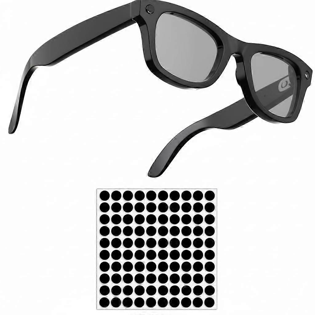 LED Light Blocking Stickers 5mm 100pcs Restickable Blackout Dots for RayBan Meta Smart Glasses