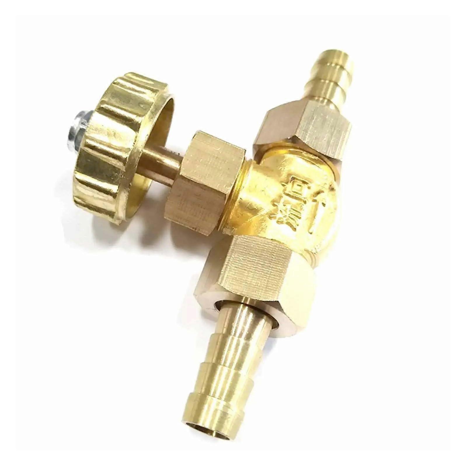 8mm Brass Needle Valve with Straight Barbed Hose Fitting for Gas, Precise Flow Control