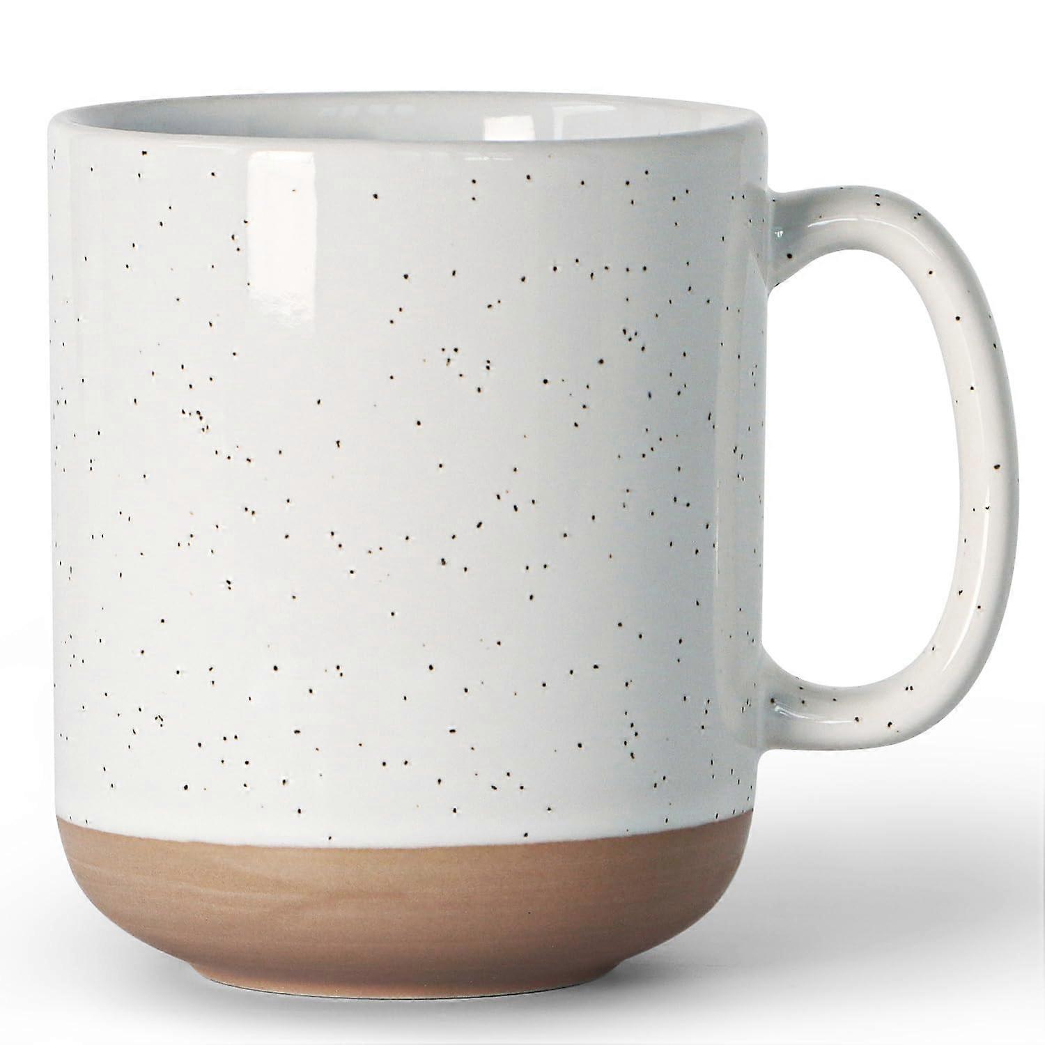 20 oz Large Coffee Mug Ceramic Tea Cup Extra Large Capacity with Handle Microwave Dishwasher Safe White