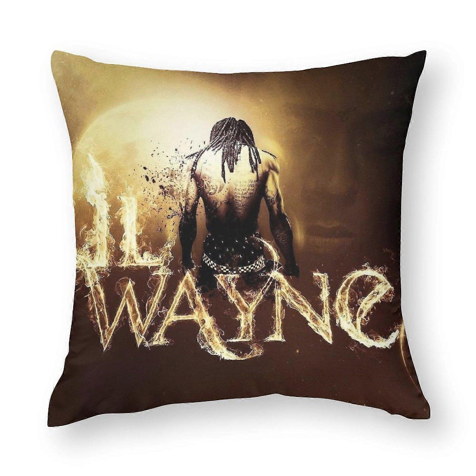 Lil wayne Throw Pillow Covers Linen Patterned Smooth Classic Washable for Bed