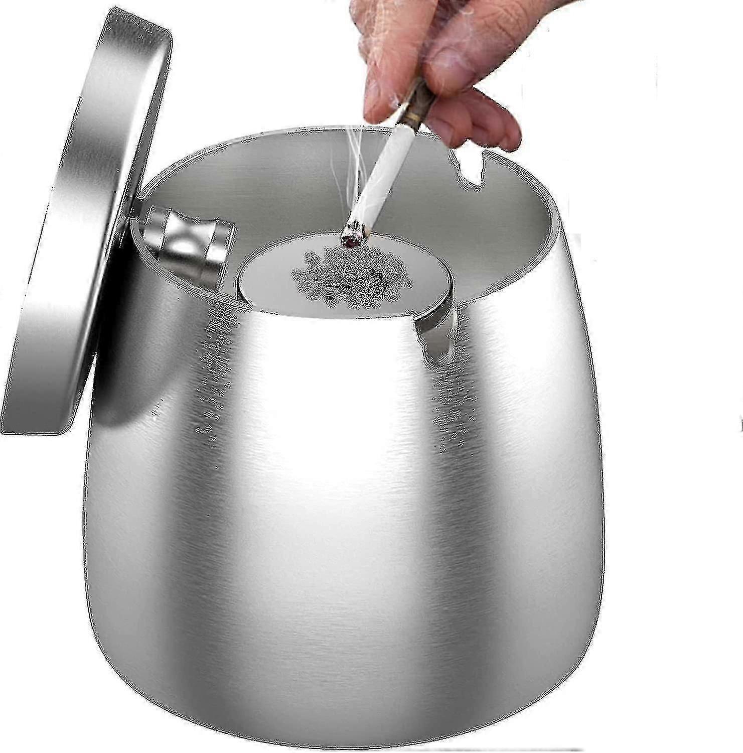 Windproof Outdoor Ashtray With Non-Slip Stainless Base