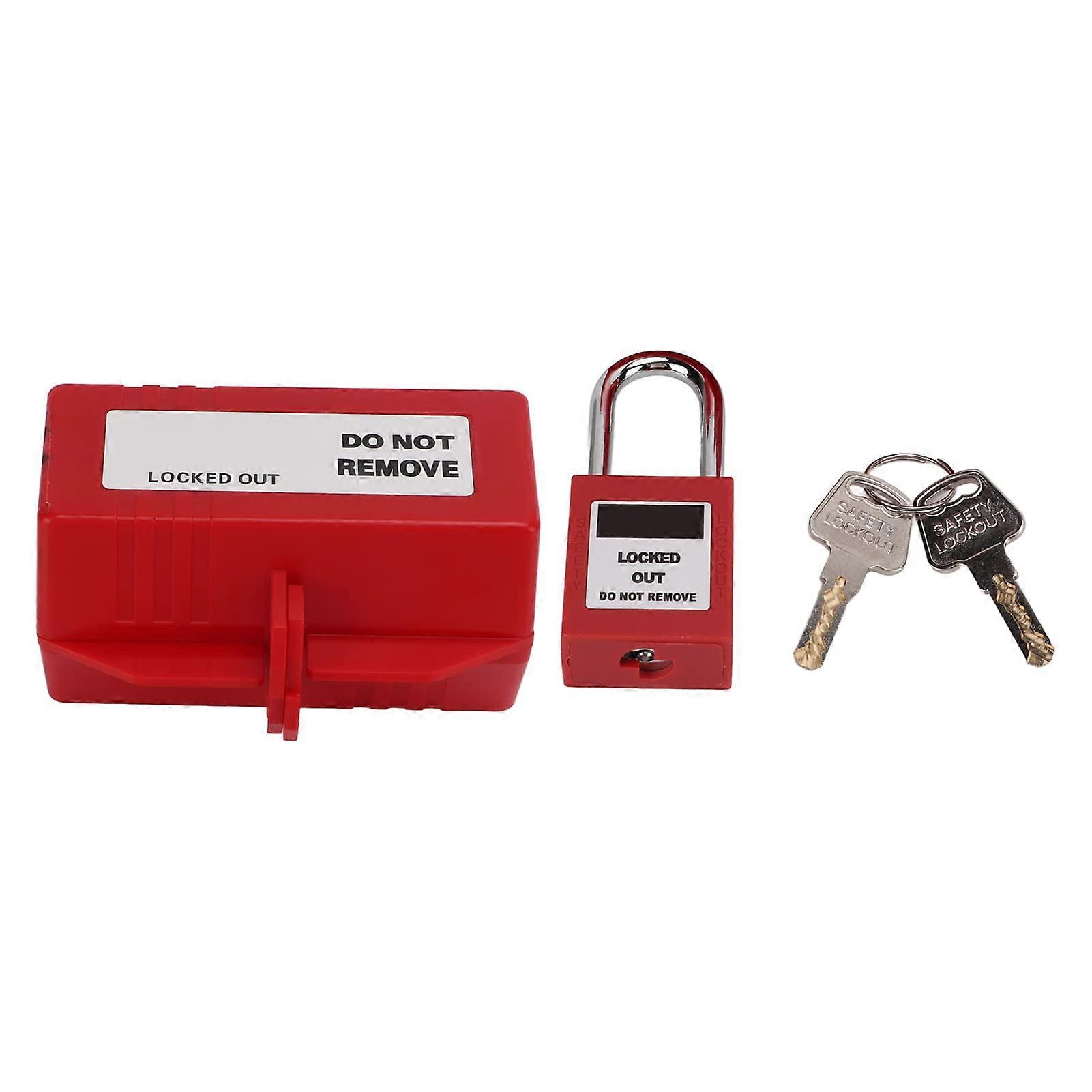 Electrical Plug Lockout Device with 38mm Safety Padlock, Temperature and Impact Resistant