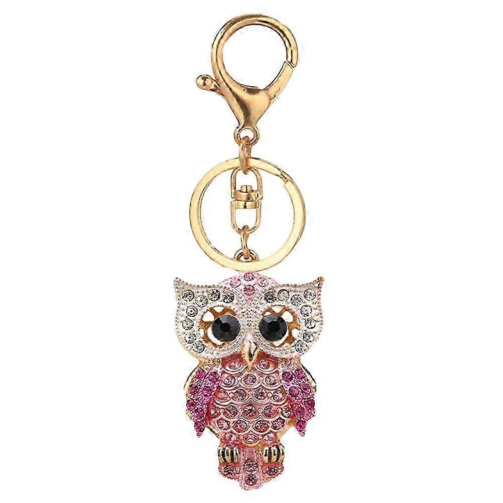 1Pc Attractive Graduation Present Rhinestone Owl Key Chain