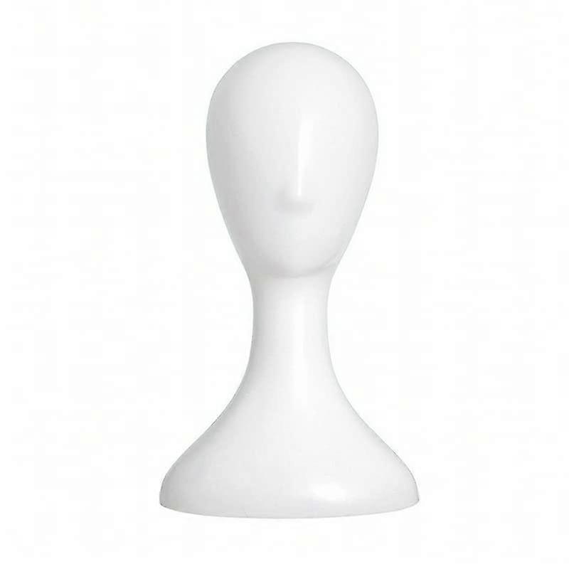 White Plastic Mannequin Head for Wigs Hats Glasses with Stable Styling Support and Smooth Surface