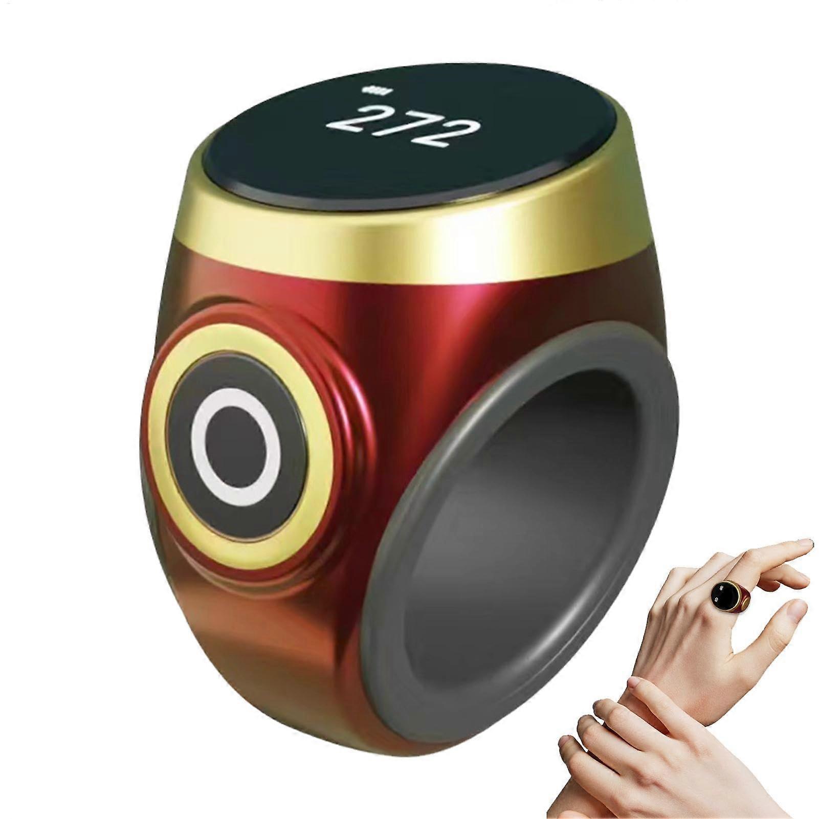 Electronic Finger Counter with Display, Rechargeable Smart Counter Ring for Meditation and Study