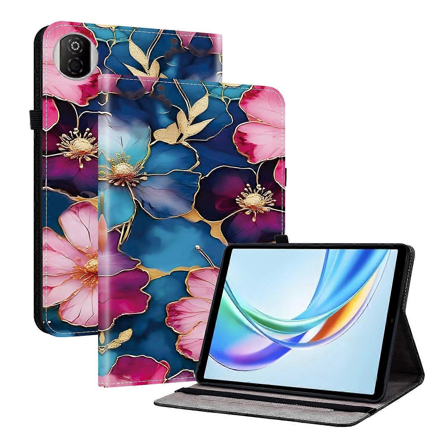 For Honor Pad X7 Leather Case Pattern Printed Stand Tablet Cover with Card Slots