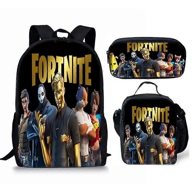 Fortnite Fortnite Backpack Large Capacity Three-piece Set Peripheral Backpack Student School Bag