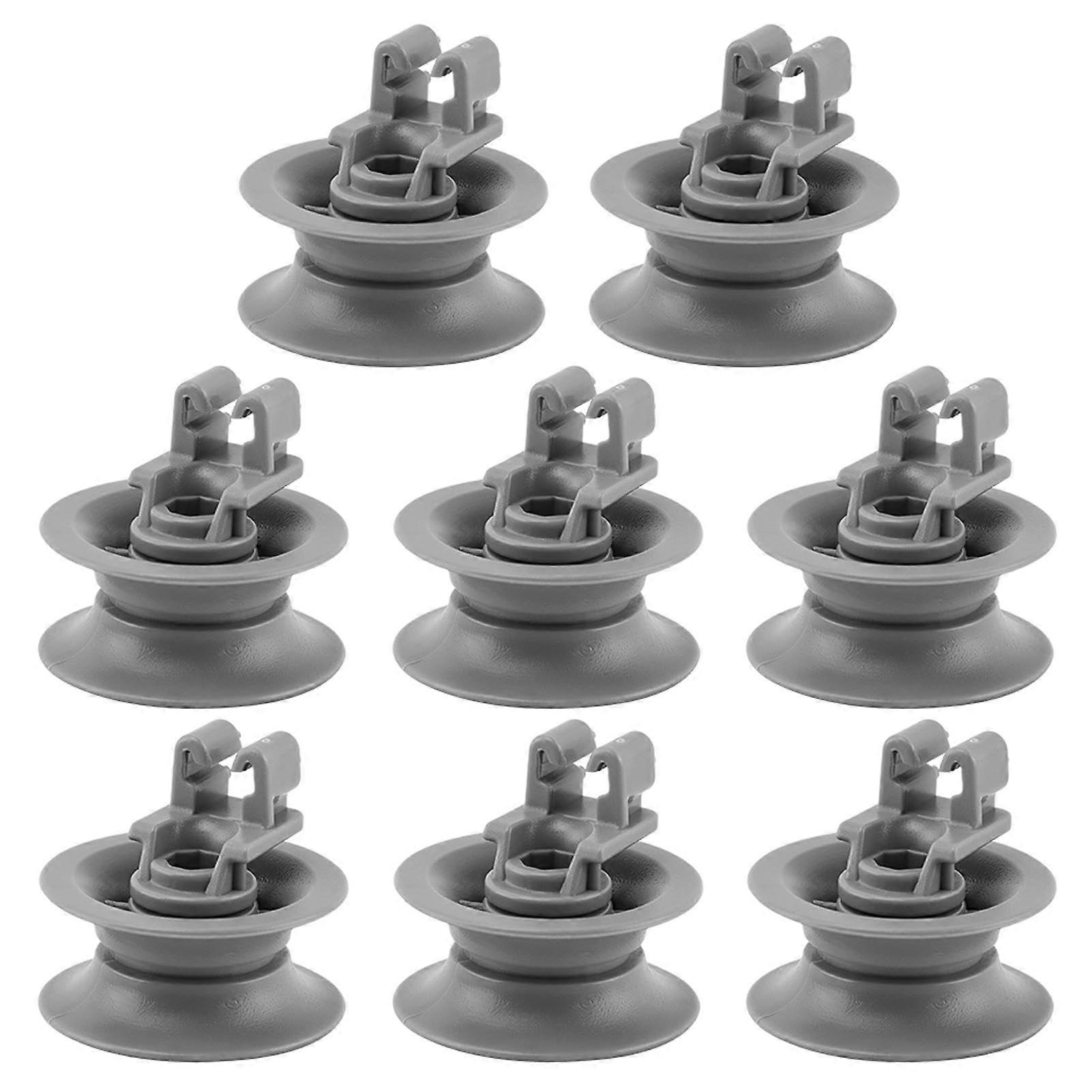 Dishwasher Rack Wheels for Bosch 8 Pack Grey – Durable ABS Upper Rack Rollers for Smooth Quiet Operation