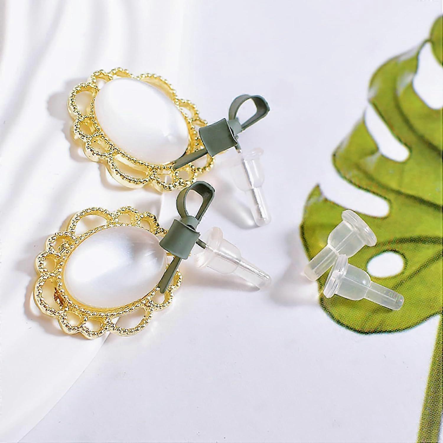 Silicone Earring Backs, Full Cover, 20PCS Clear Earring Backs Replacements,