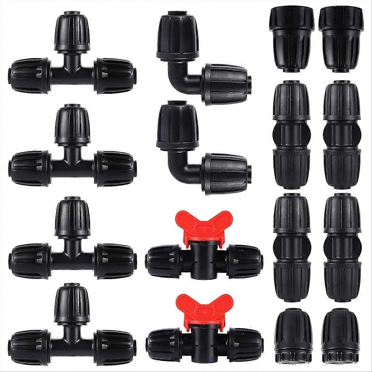 16-Piece Set for 4mm Soft Hose Tee Valve Reducing Tee