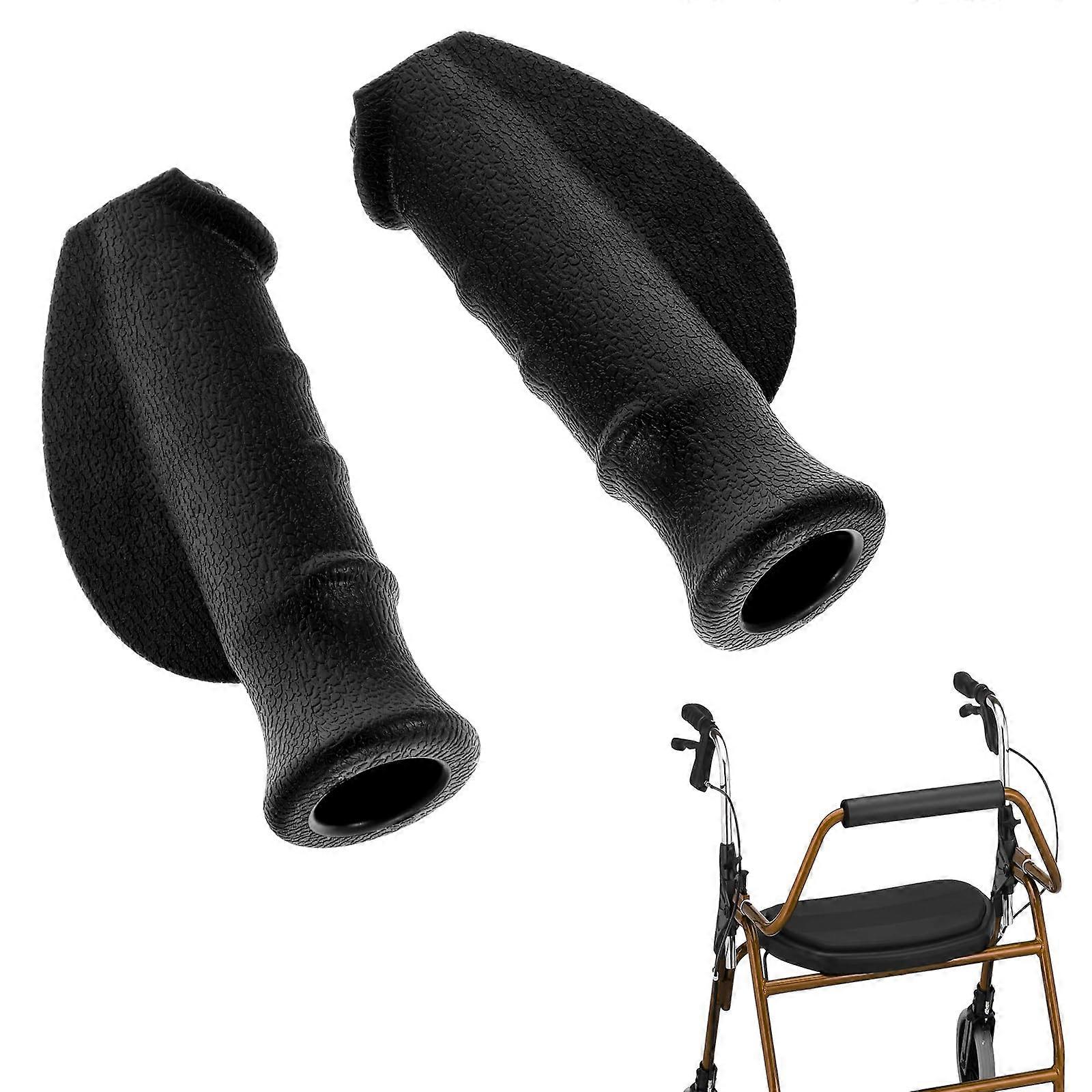 Walker Hand Grips Replacement, Ergonomic AntiSlip Rollator Handle Covers for Seniors, 2 Pack
