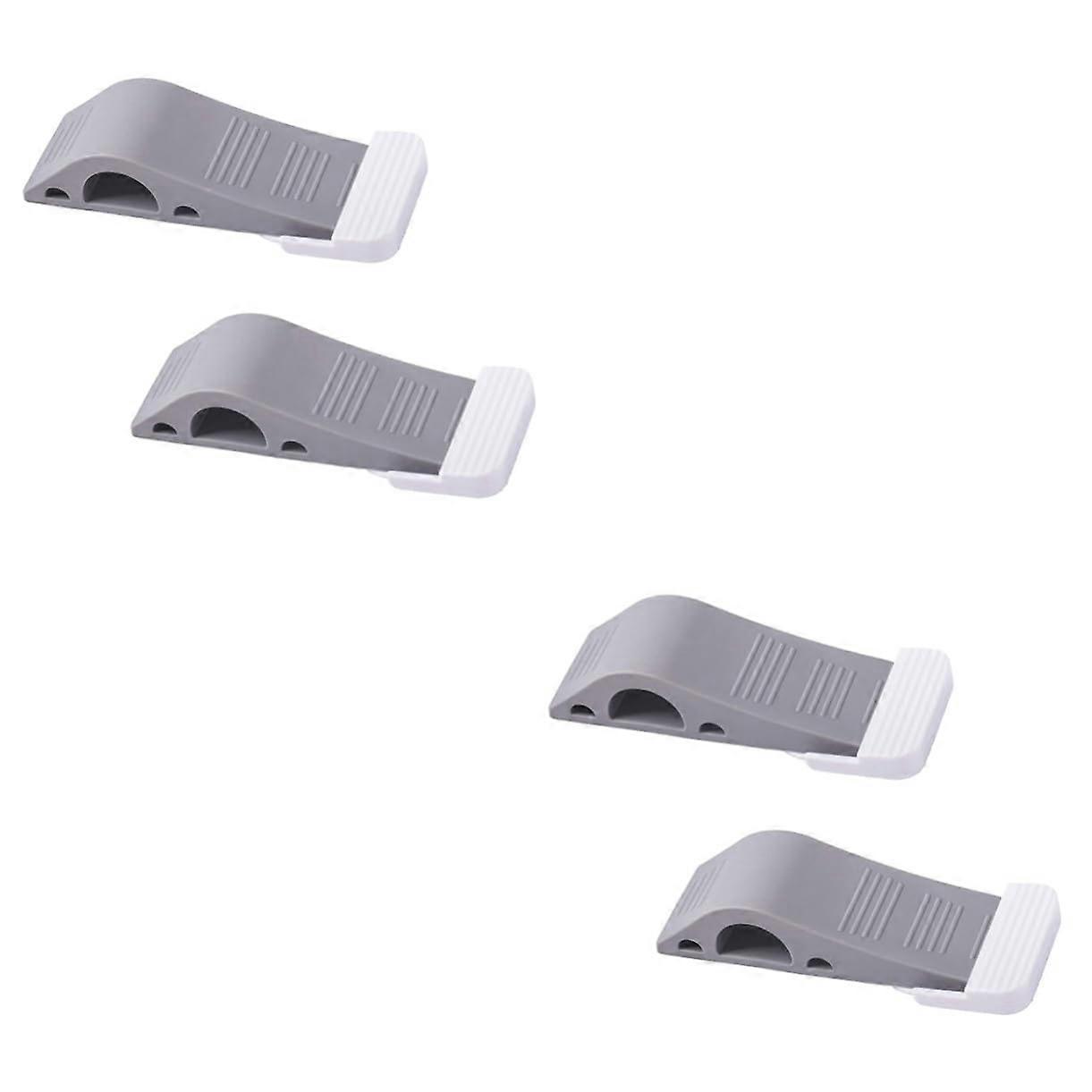 4pcs Rubber Door Stopper Set Heavy Duty Wedge for Secure MultiSurface Positioning