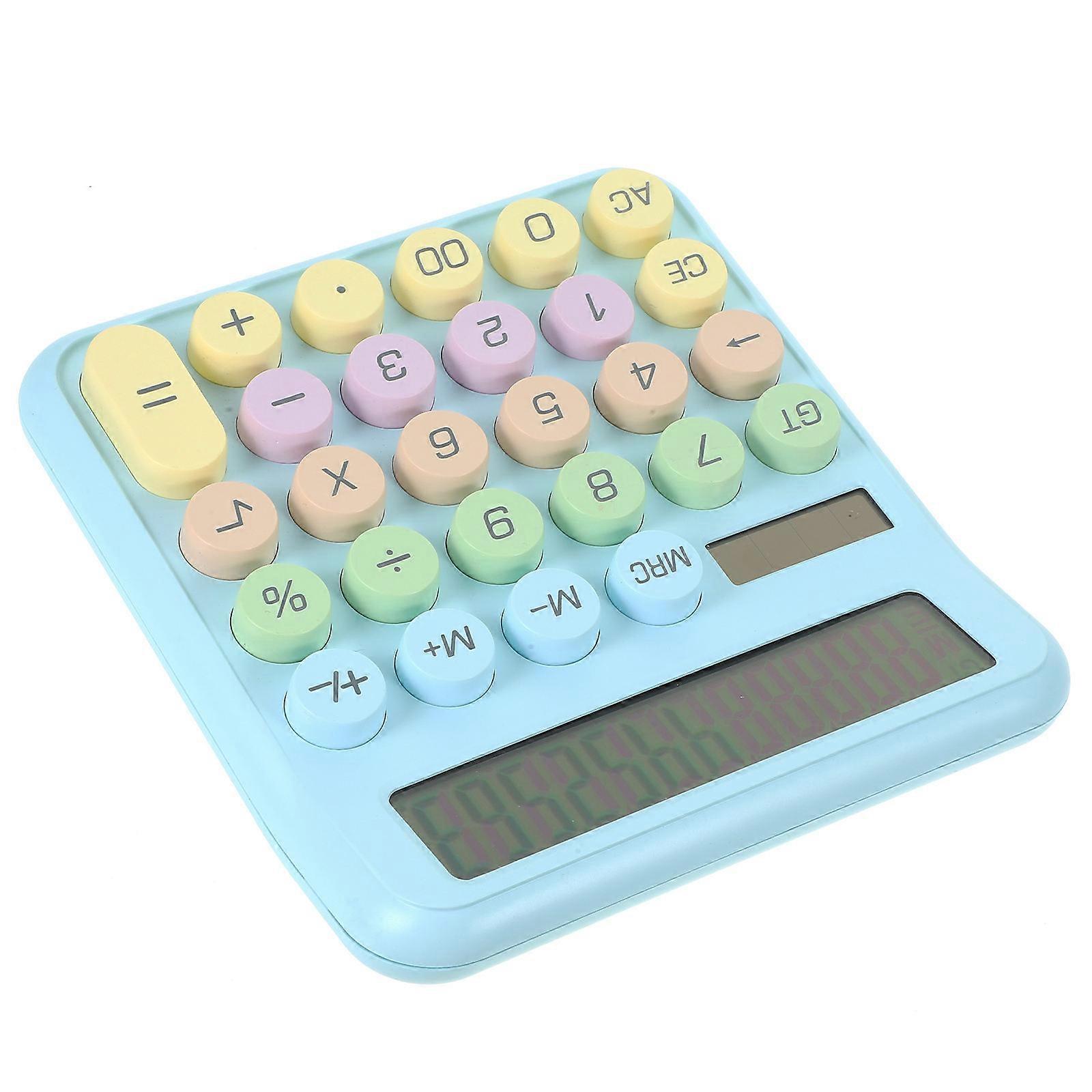 Sky-Blue Portable Calculator Basic Calculator for Calculating 3Pcs
