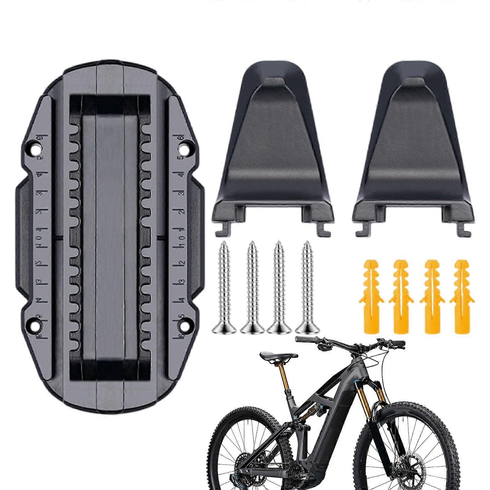 Wall Mounted Bike Rack with Adjustable Height Hooks, Vertical Space Saving Garage Bicycle Storage