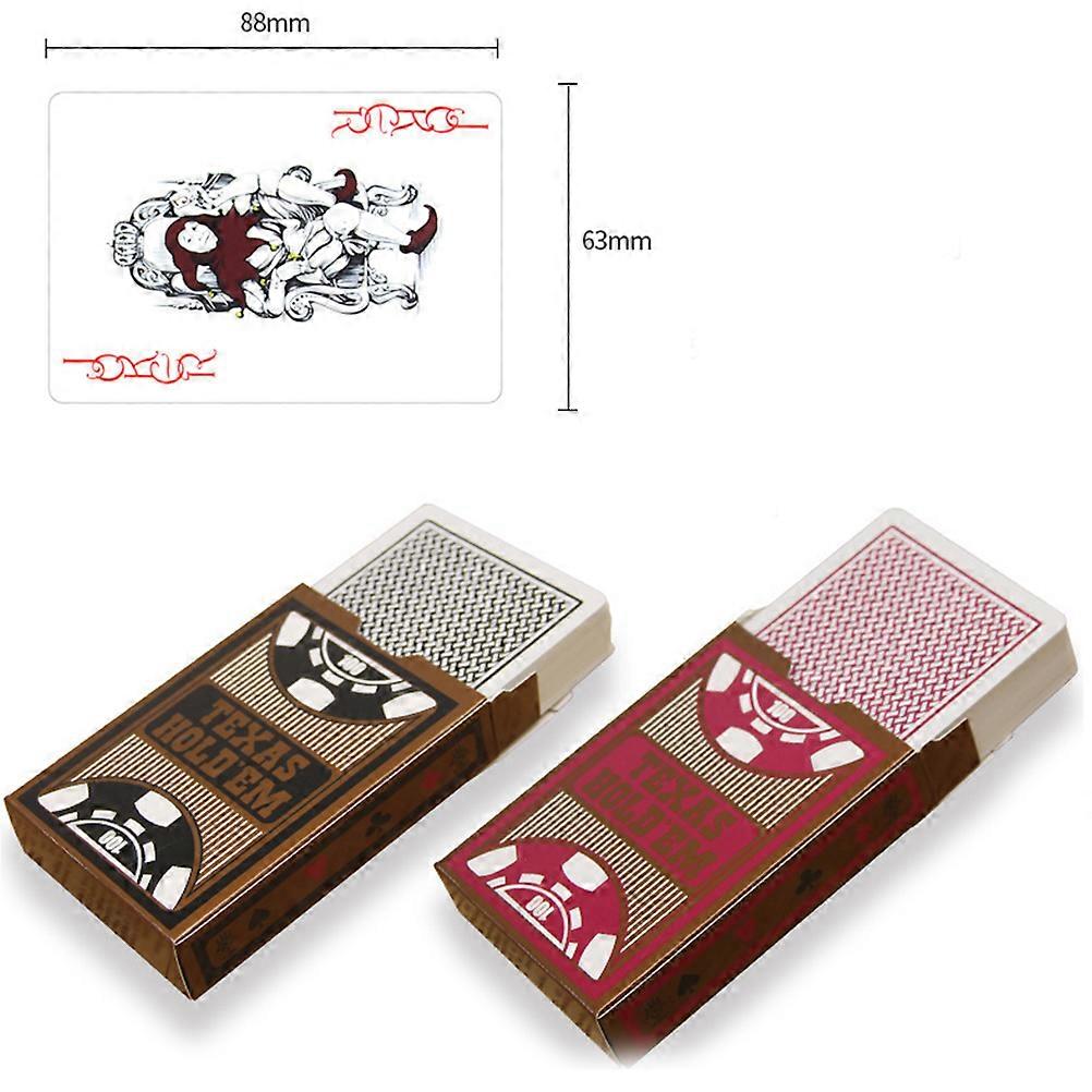 Waterproof Playing Cards PVC Set for Fun 1Set Red Plastic Board Game Deck