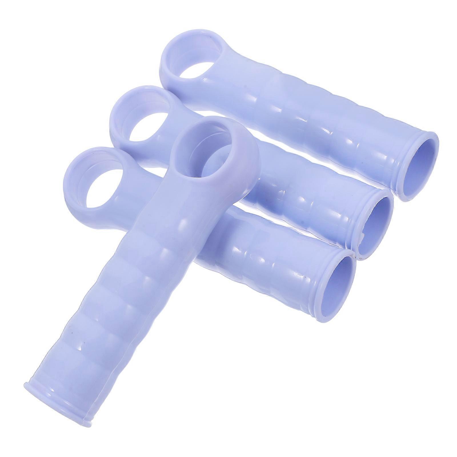 Blue Plastic Handle Mop Handle End Cap Replacement Grips for Mop 4Pcs