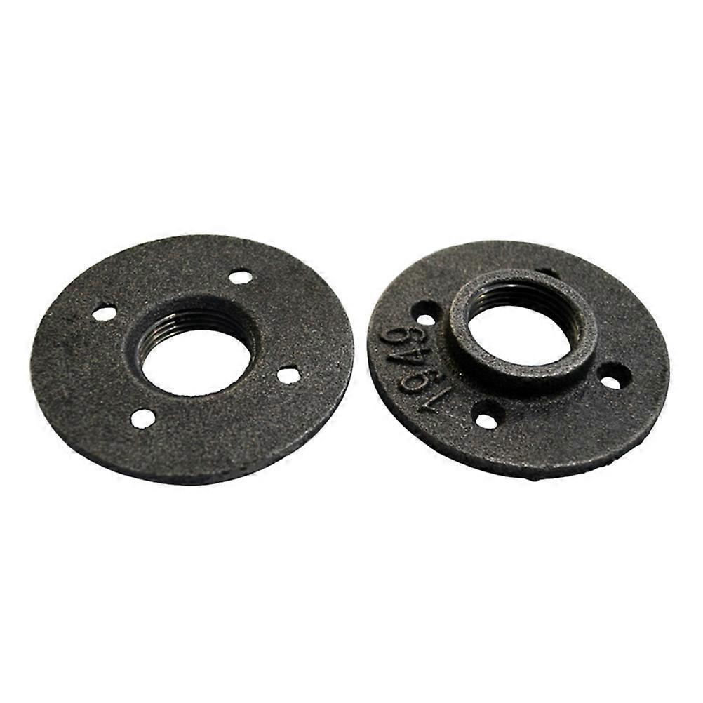 Black Iron Threaded Floor Flange for Wall Mounted Use 10Pcs Pack