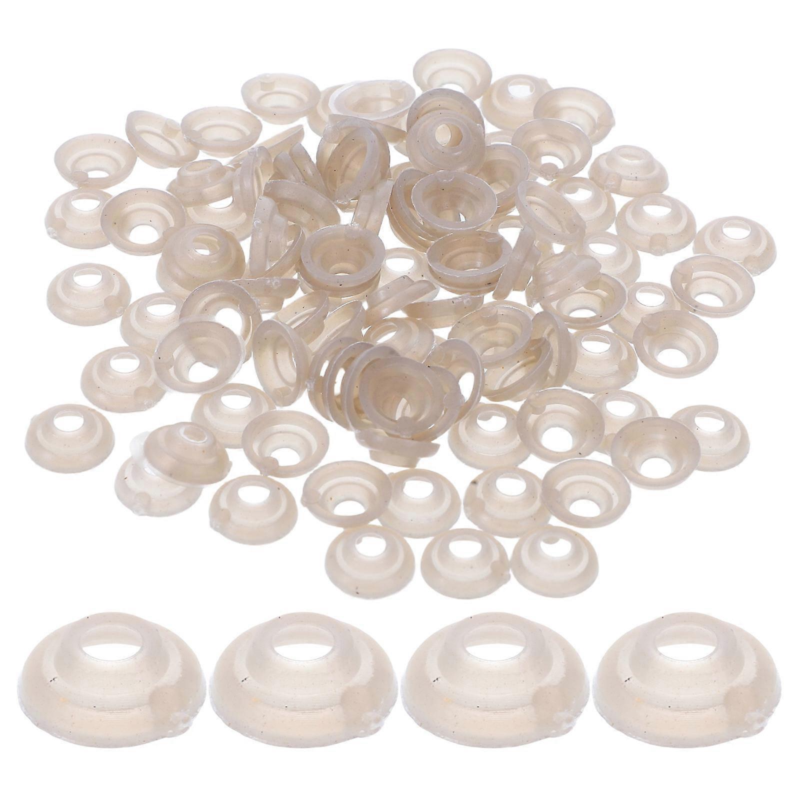 Doll Eye Gaskets Plastic Small Size for Craft 100Pcs Grey Material