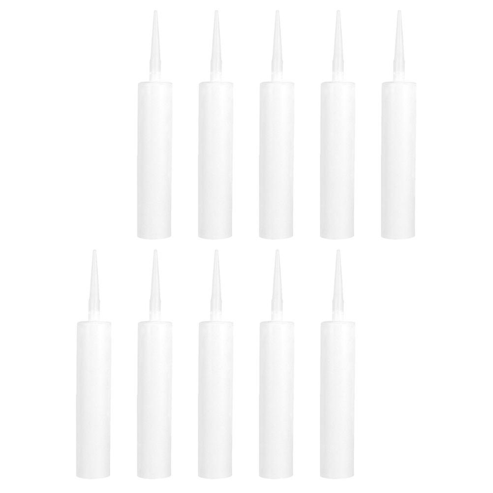 White Caulk Tubes for Storage Use 10Pcs Portable Refillable Caulking Tubes