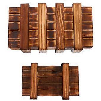 2pcs Wooden Box with Extra Secure Secret Drawer Educational Toy for Children