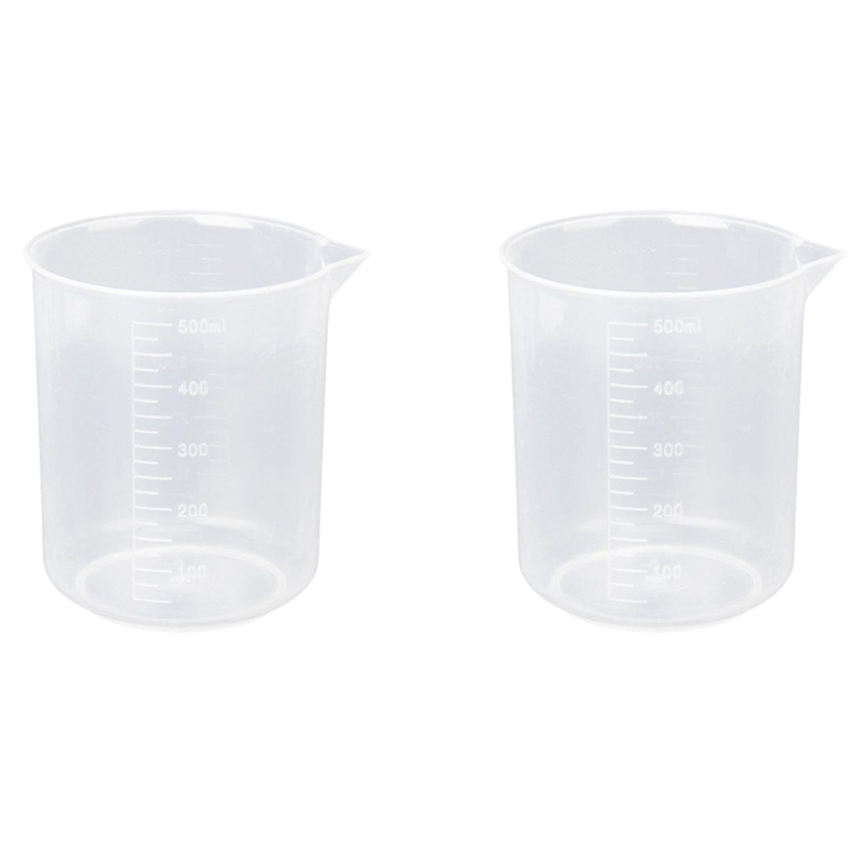 2X 500Ml Graduated Beaker Transparent