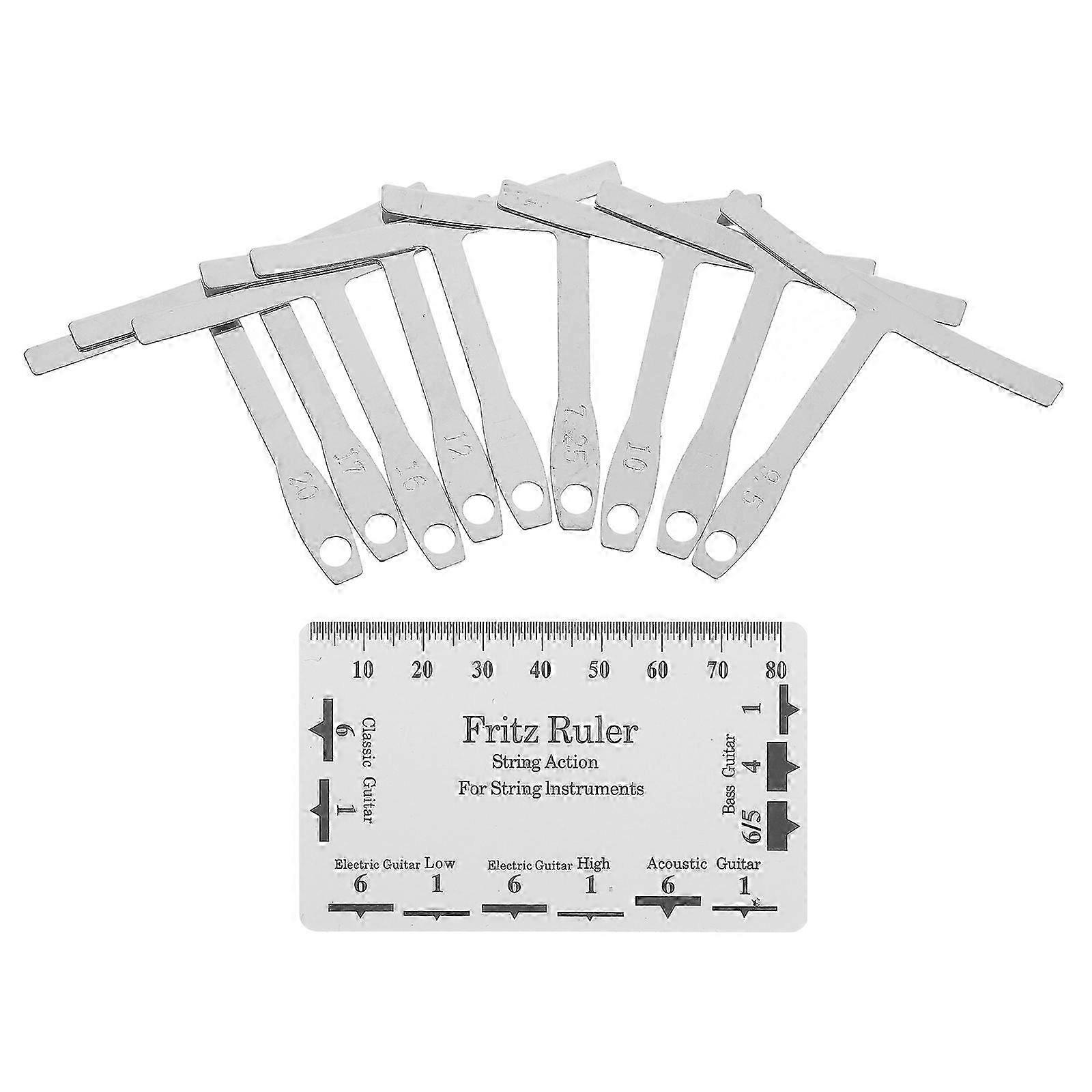 1 Set Guitar Luthier Tool Including Understring Radius Gauge and String Action Gauge Practical Tool