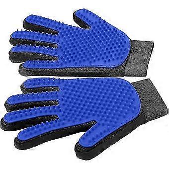 Gant pour animaux de compagnie Gant de brosse de délestage doux Gant efficace pour les poils d’animaux de compagnie Parfait pour les animaux à fourrure longue et courte - 1 paire