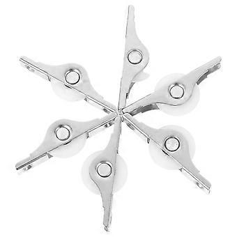 6pcs Schiebeschirm Türrollen Nylon Gleitrad Galvanik Gleitrad mit Edelstahlschale für Garagentor Tür