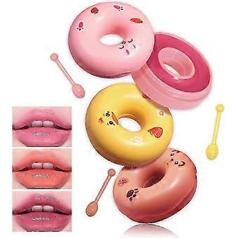 3pcs Lip Sleeping Mask Set, Cute Doughnut Shaped Plumping Lip Balm compatible with All Day Moisturizing, Lip Care Mask