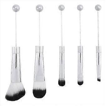 Pinceaux de maquillage perlables Perles de silicone DIY Maquillage Pinceaux cosmétiques Kit de pinceaux perlés pour le bricolage