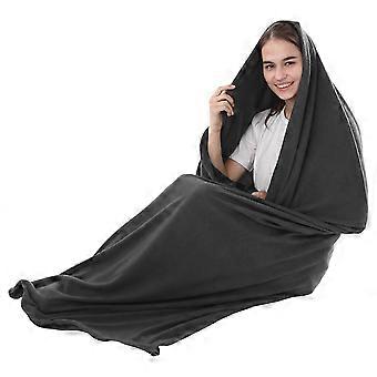 Manta de lã polar super grossa para saco de dormir, ideal para camping, viagens e mochilão.