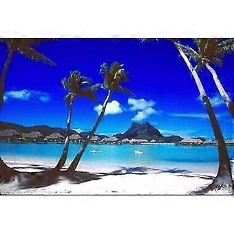BORA BORA - TROPISCHE STRAND Puzzel OCEAAN FOTO SCHITTERENDE PALMBOMEN Stijl 062