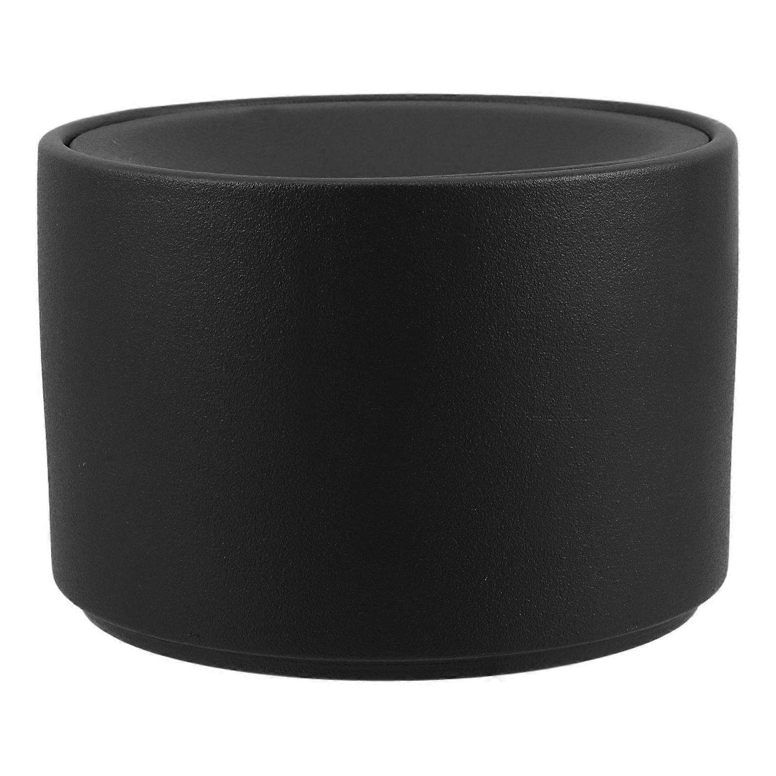 Large Capacity Ceramic Ashtray Black for Storage with Lid