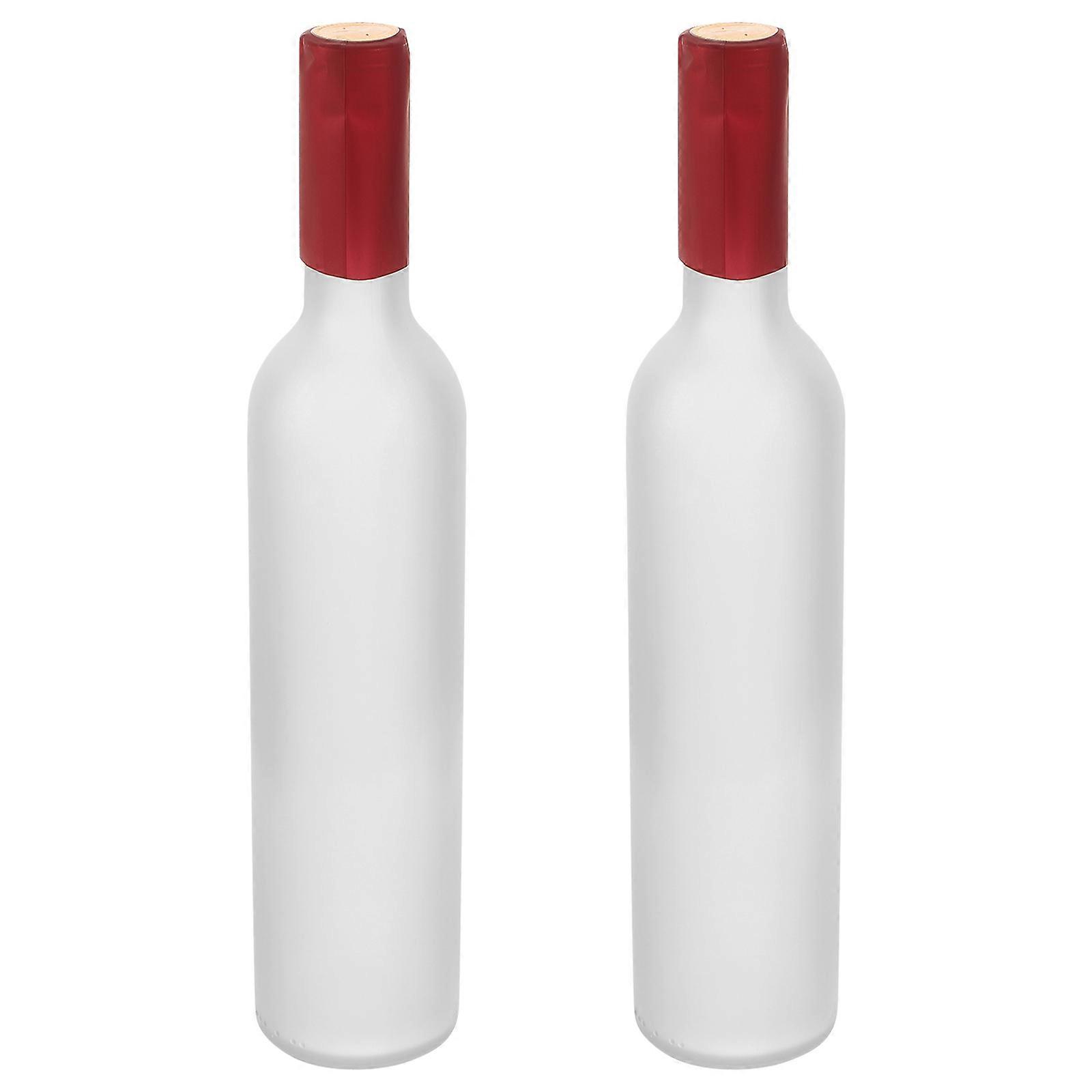 Glass Empty for Storage 2Pcs Multifunctional White Decorative Bottles