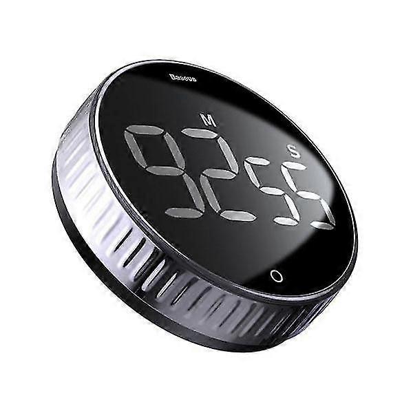 1pc Kitchen Magnetic Rotating Countdown Timer (black)Edition 0519
