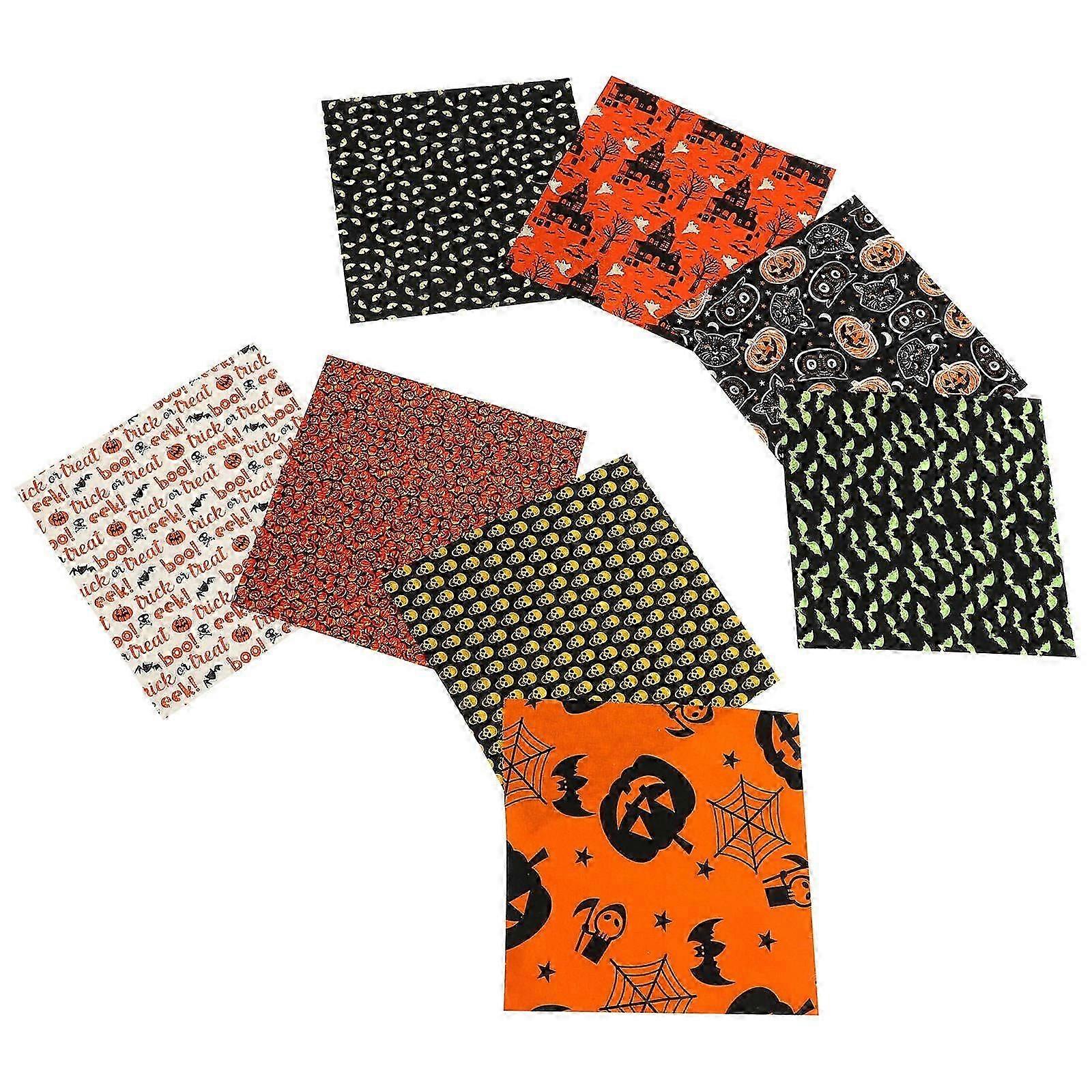 Halloween Fabric Cloths Sheets for Decorative Patchwork 40 Sheets