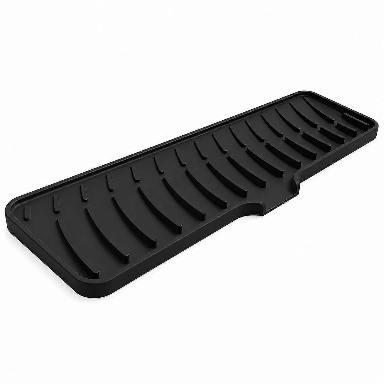 Silicone Faucet Splash Guard Sink Drying Mat Self Draining Kitchen Counter Protector