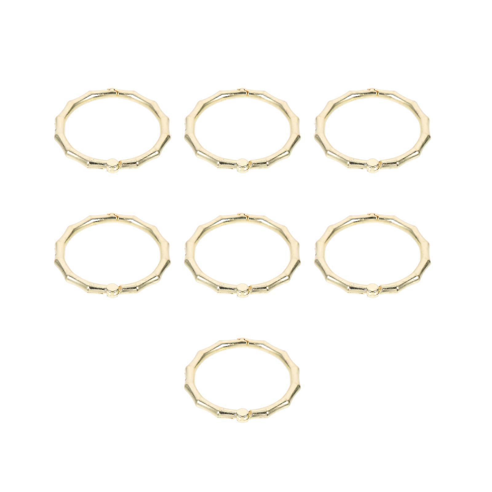 7Pcs Book Binding Ringer Loose Leaf Binder Circle Single Binder Ring Metal Binder Ringer