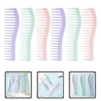 6 pcs Hair Styling Combs Hair Plastic Combs Wide Tooth Comb Curly Hair Comb for