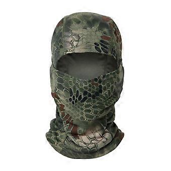 Dww-A outdoor fietsmasker met python junglepatroon, geschikt voor wandelen en bergbeklimmen, biedt bescherming tegen de zon, is bestand tegen kou en droogt snel.
