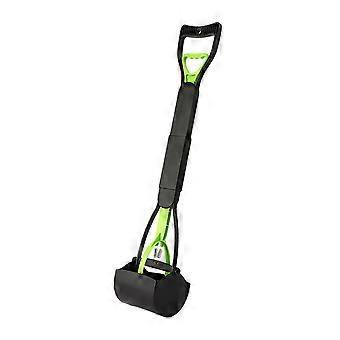 28" Pooper Scooper Long Handle No Touch Waste Pickup Tool for Large Medium Small Dogs Non-Breakable Folding Dog Poop Scooper for Lawn Grass Dirt Grave