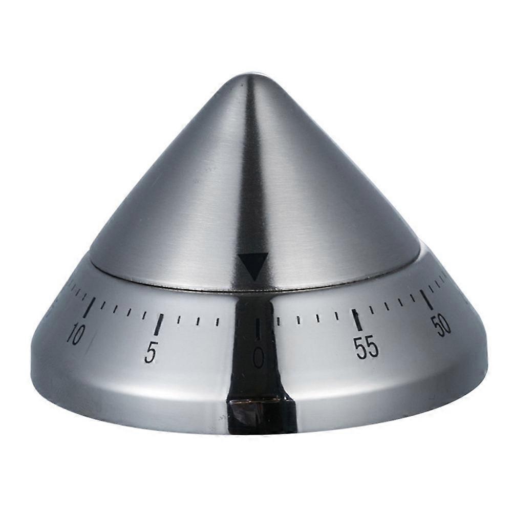 1Pc Stainless Steel Timer Practical Kitchen Timer Timing Device (Silver)