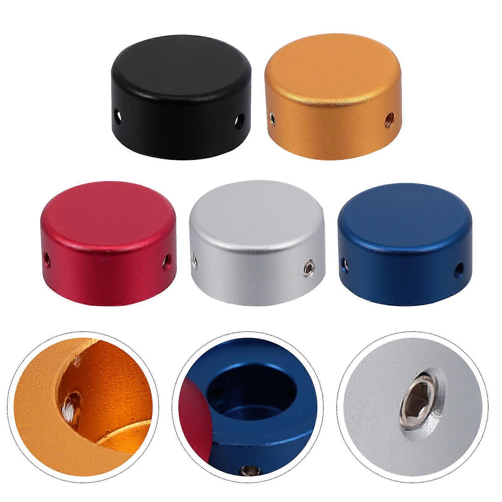 5 Sets Pedal Footswitch Topper with Rubber Insert Screw Footswitch Protector