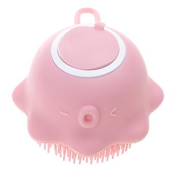 Silikon Körperbürste Dusche Schrubber Badewanne Massage Peeling mit Seifenspender Gefüllte Flüssigkeit